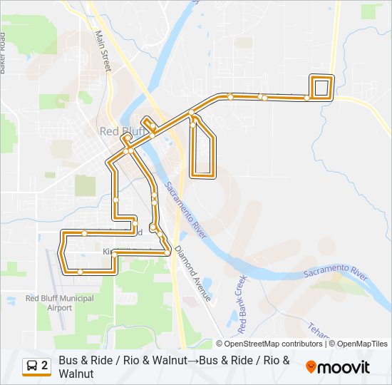 2 bus Line Map