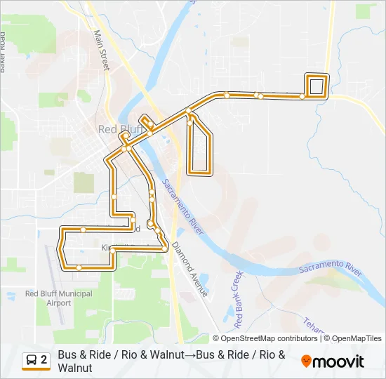2 Bus Line Map