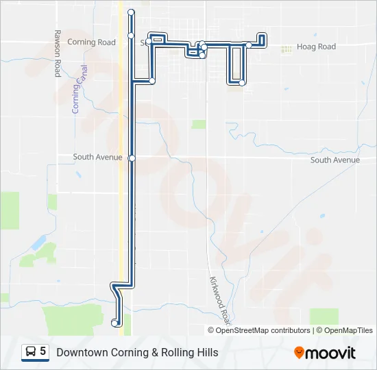 5 Bus Line Map