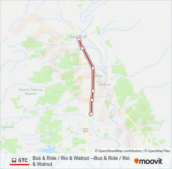 GTC Bus Line Map