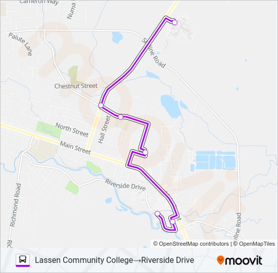 SUSANVILLE CITY EXPRESS ROUTE Bus Line Map