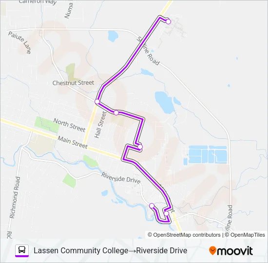 SUSANVILLE CITY EXPRESS ROUTE Bus Line Map