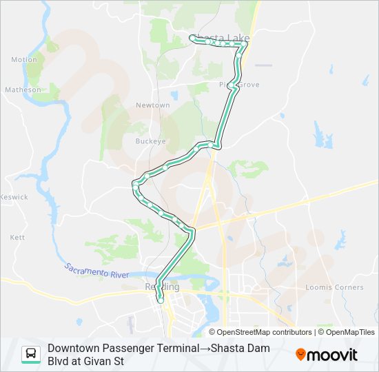 1 Bus Line Map