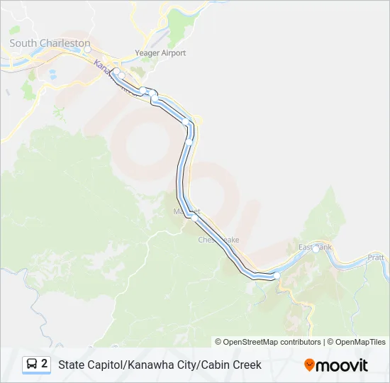 2 Bus Line Map