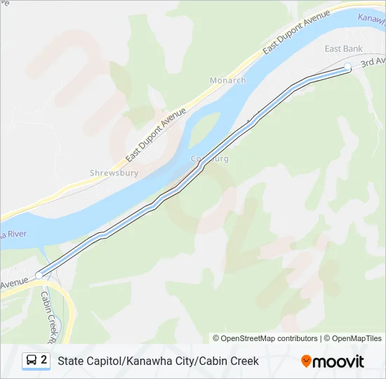 2 Bus Line Map