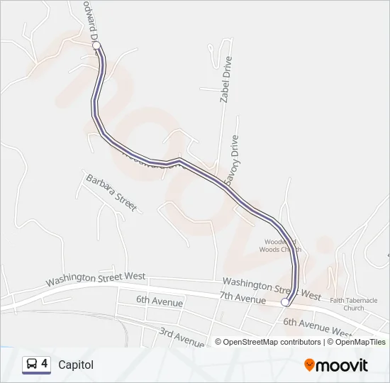 4 Bus Line Map