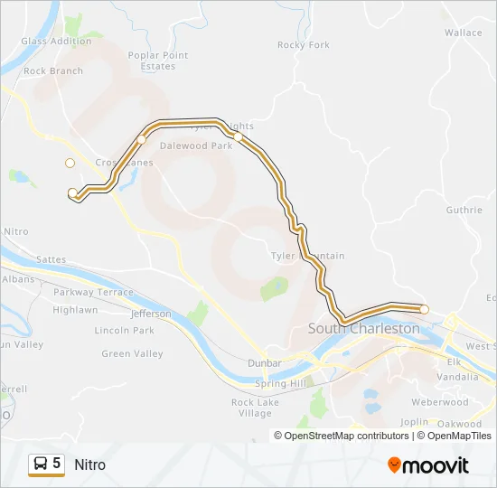 5 Bus Line Map