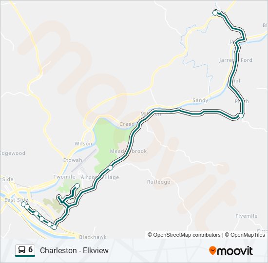 Mapa de 6 de autobús