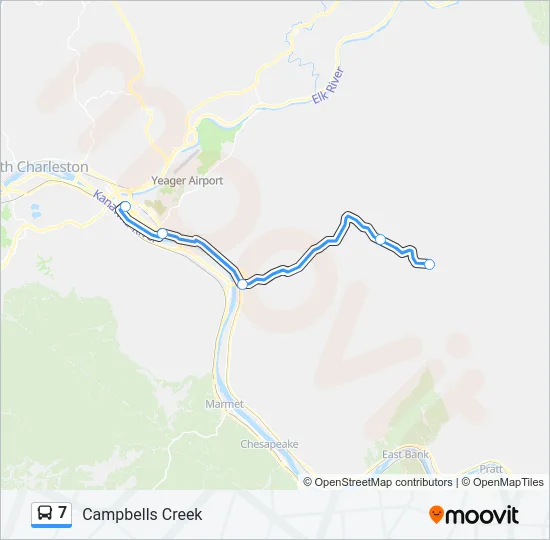 7 Bus Line Map