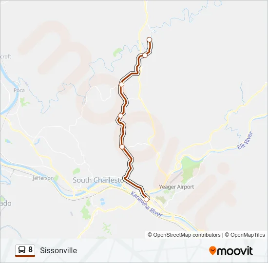 8 Bus Line Map