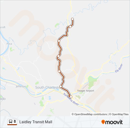 Mapa de 8 de autobús