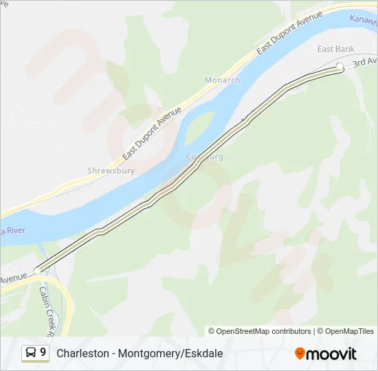 9 Bus Line Map