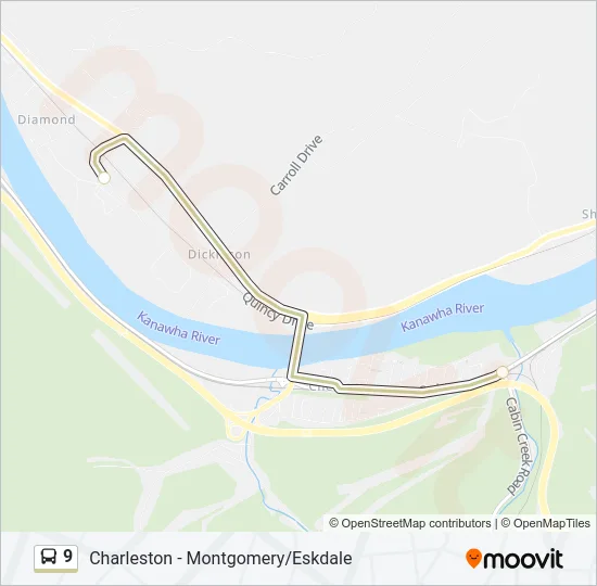 9 Bus Line Map