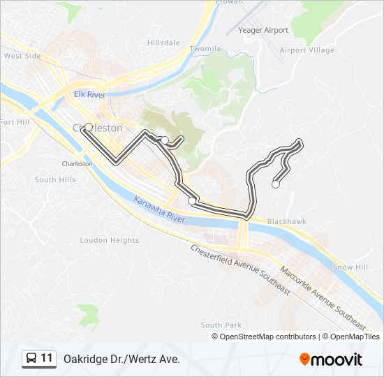 Mapa de 11 de autobús