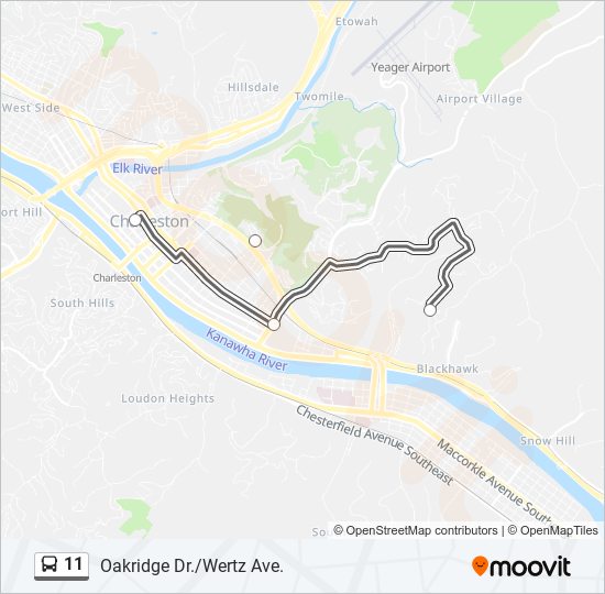 Mapa de 11 de autobús