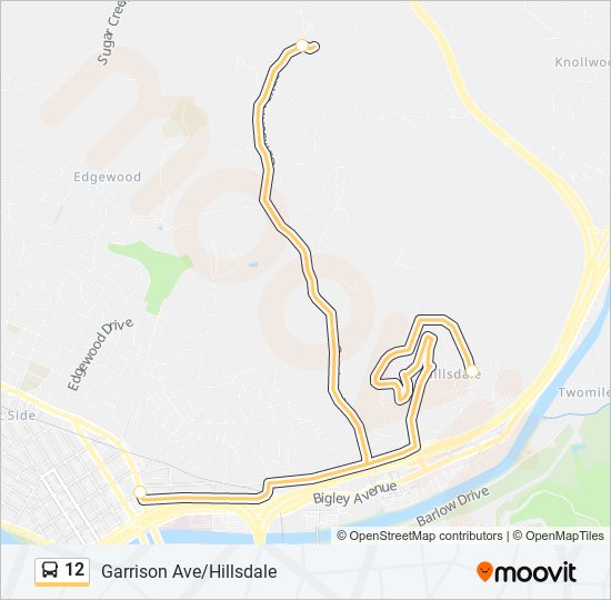 12 bus Line Map