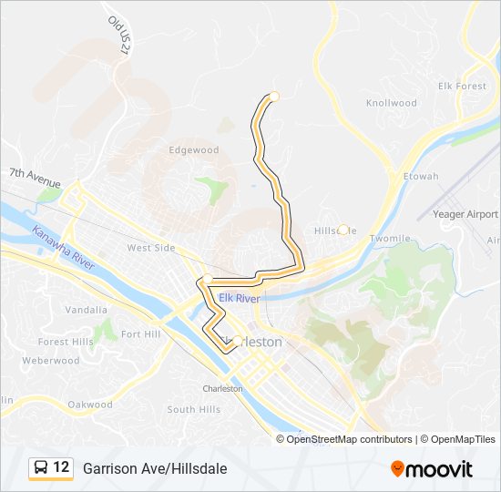 Mapa de 12 de autobús