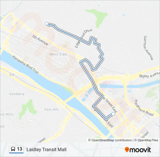 13 Bus Line Map