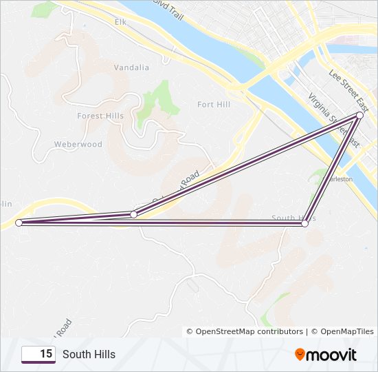 Mapa de 15 de autobús