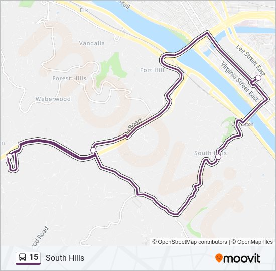 15 bus Line Map