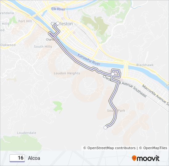 Mapa de 16 de autobús