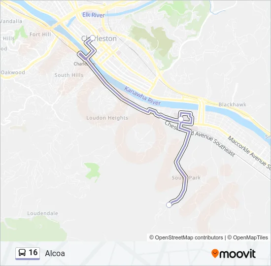 16 Bus Line Map
