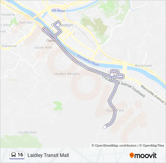 16 Bus Line Map