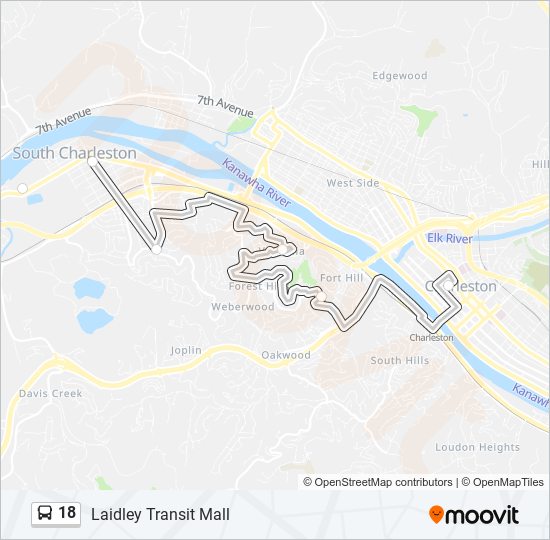 Mapa de 18 de autobús