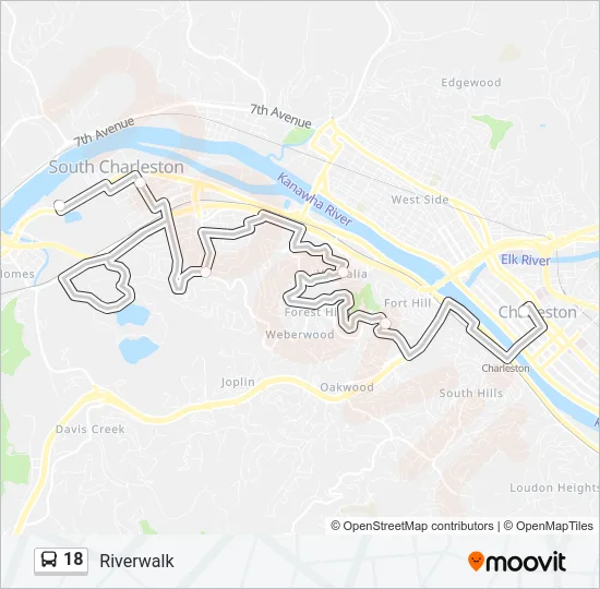 18 Bus Line Map