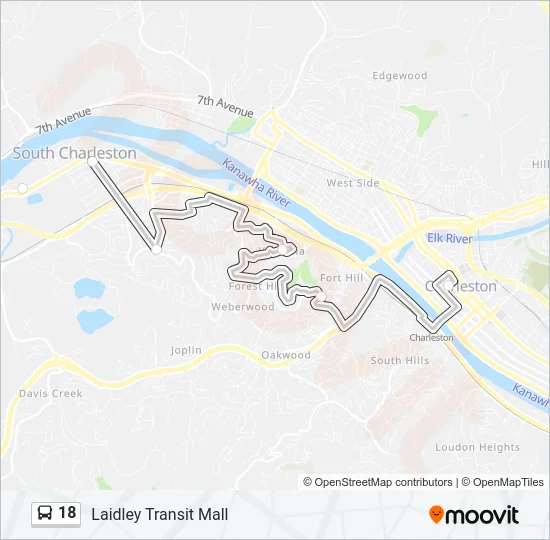 18 Bus Line Map