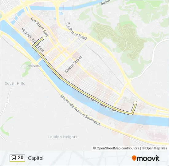 20 Bus Line Map