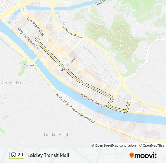 20 Bus Line Map