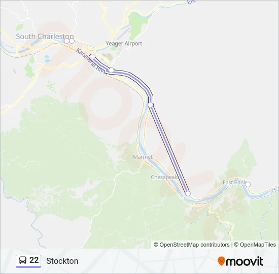 22 Bus Line Map
