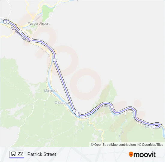 22 Bus Line Map