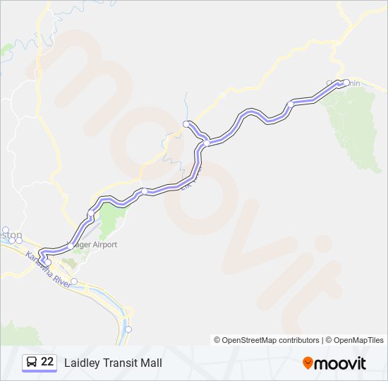 22 bus Line Map