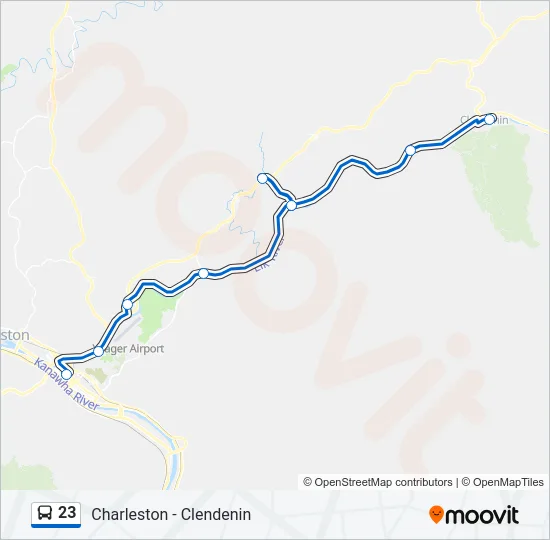 23 Bus Line Map