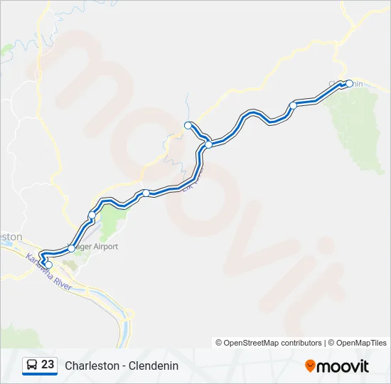 23 Bus Line Map