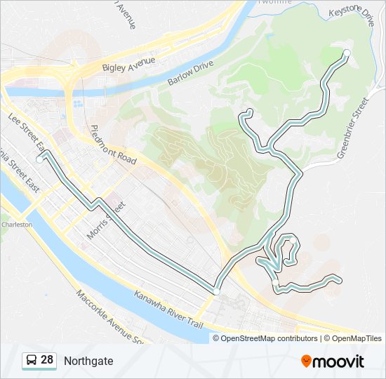 28 bus Line Map