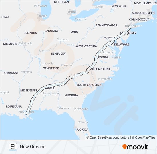 CRESCENT Train Line Map