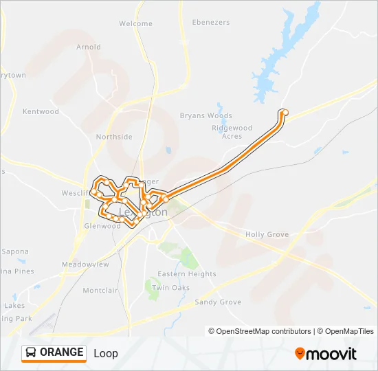 ORANGE Bus Line Map
