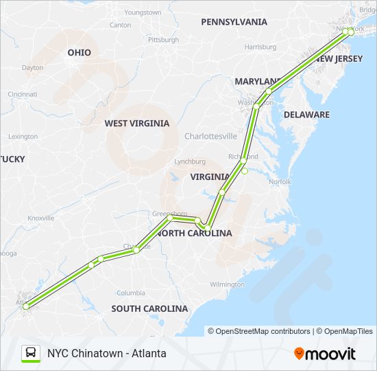FLIXBUS N2471 Bus Line Map