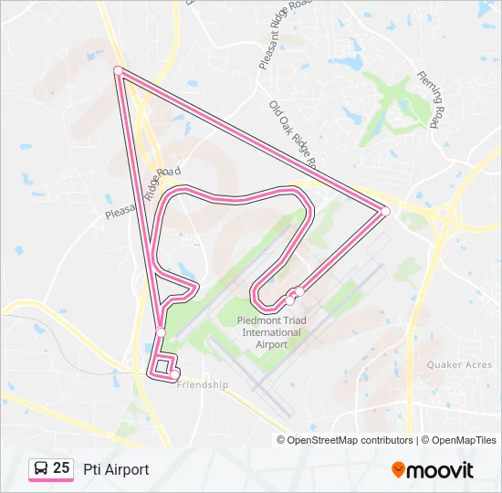 25 Bus Line Map