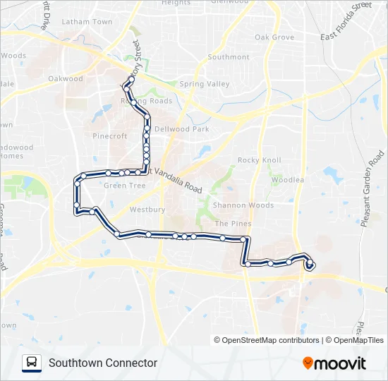 SOUTHTOWN Bus Line Map
