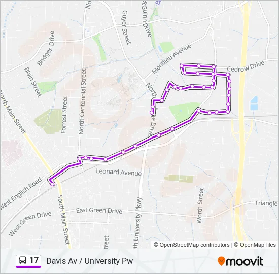 17 Bus Line Map