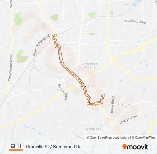 11 Bus Line Map