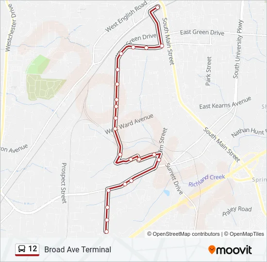 12 Bus Line Map