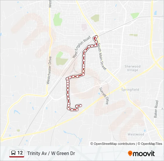 12 Bus Line Map