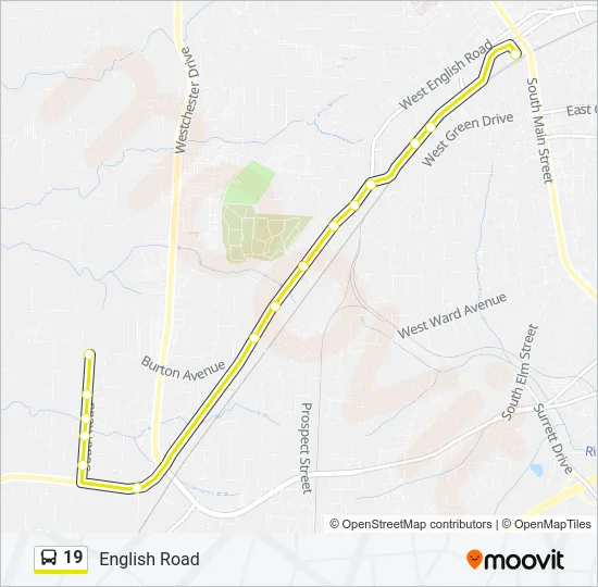 19 Bus Line Map