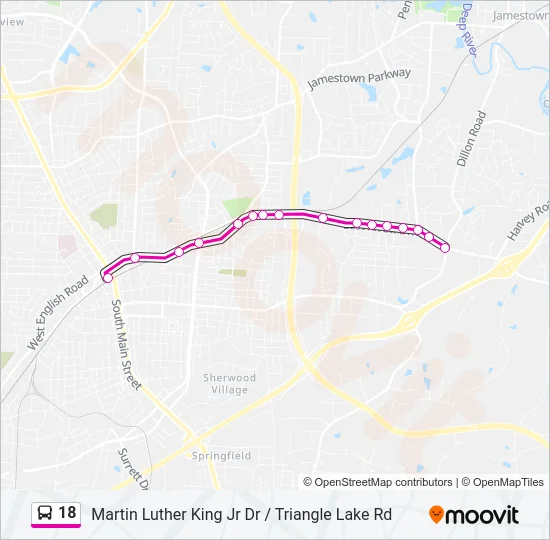 18 Bus Line Map