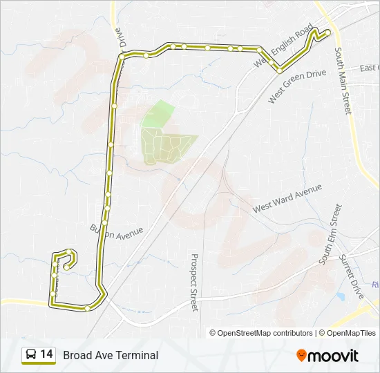 14 Bus Line Map